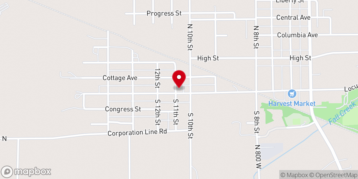 Map showing location of Middletown Community Church