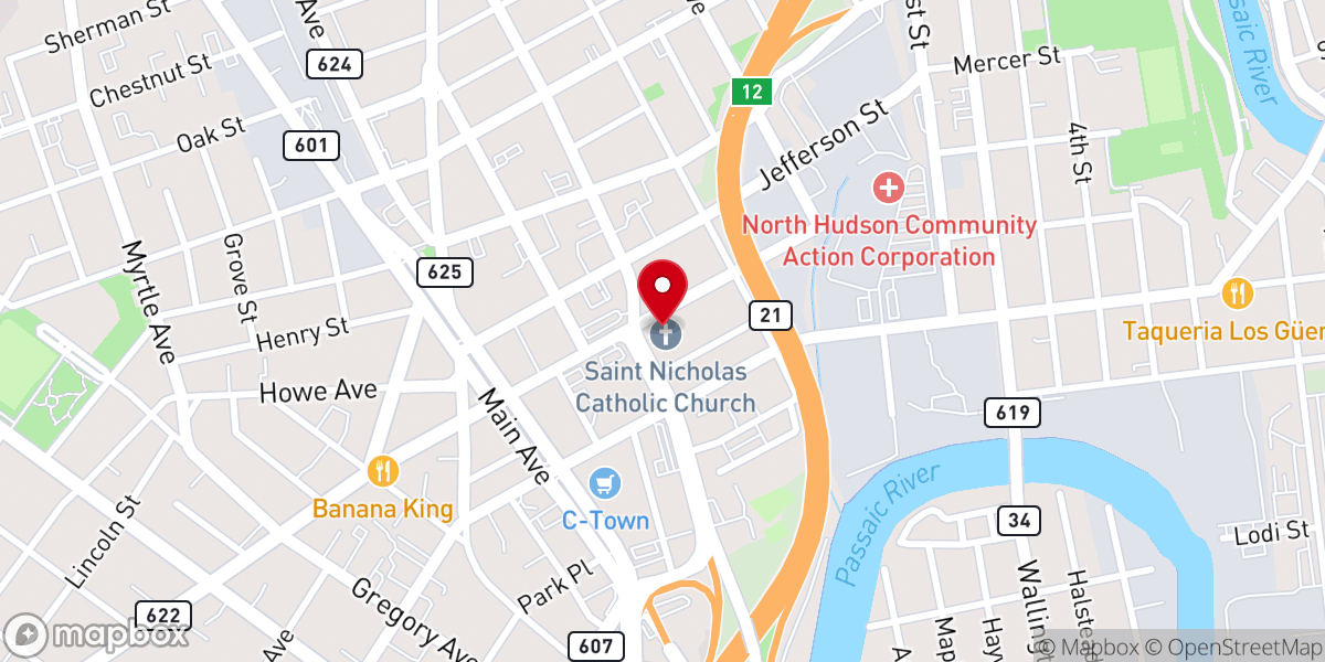 Map showing location of M Fatima Church