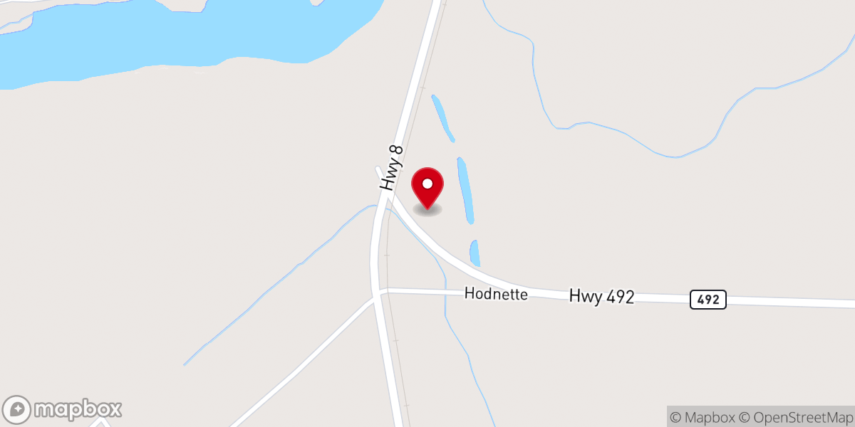 Map showing location of Walnut Grove Baptist Church
