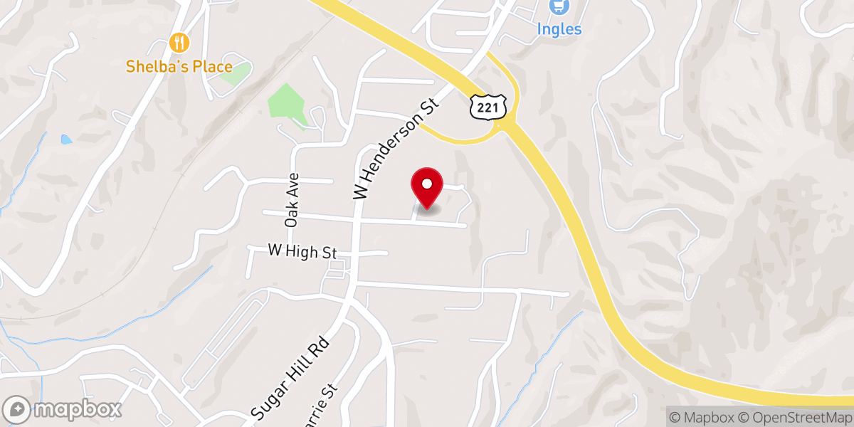 Map showing location of Mt. Moriah Missionary Baptist Church