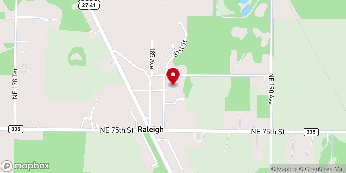 Map showing location of Nolan Church