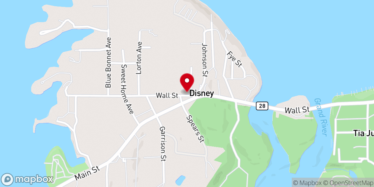 Map showing location of Disney Assembly of God