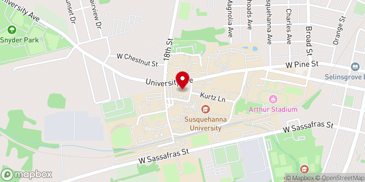 Map showing location of Weber Chapel Auditorium