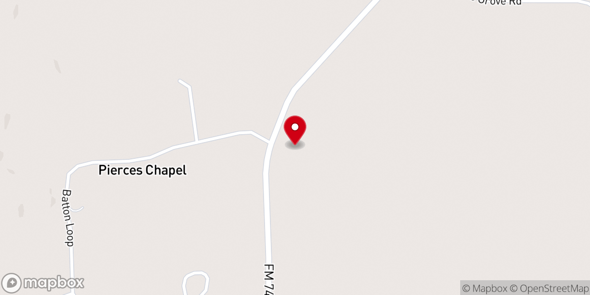 Map showing location of Pierces Chapel