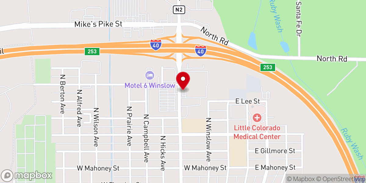 Map showing location of McDonald's