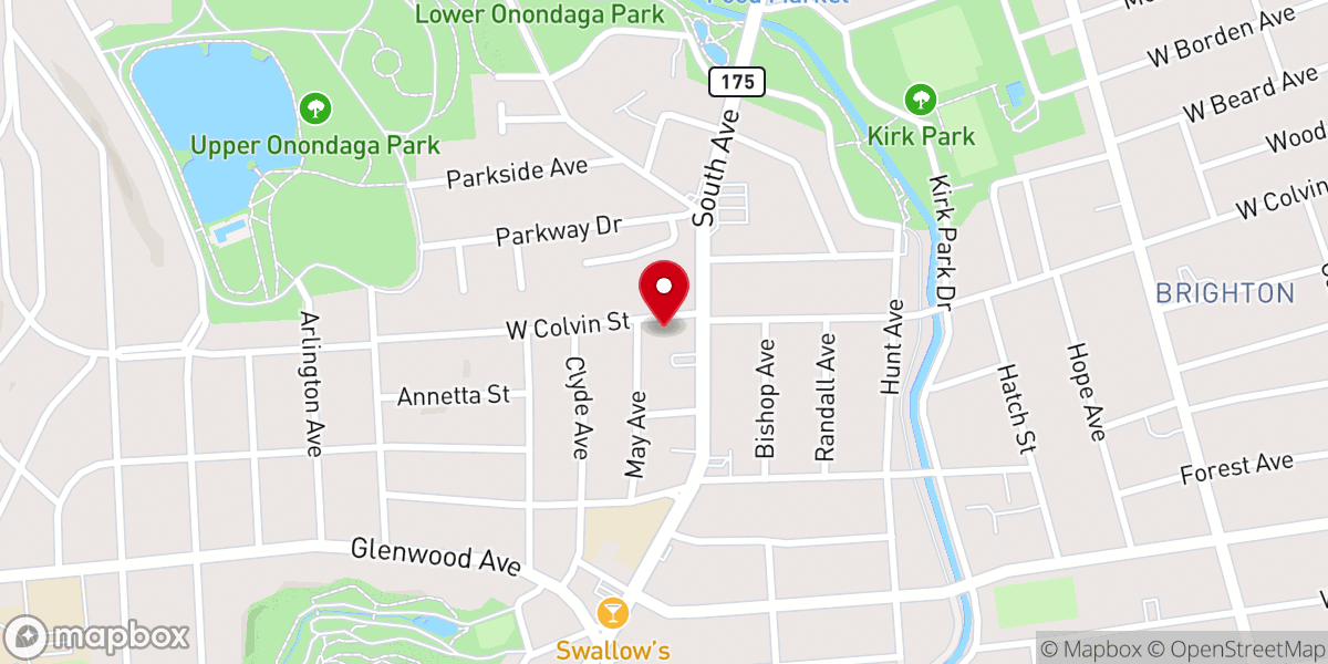 Map showing location of Southside Church of Christ