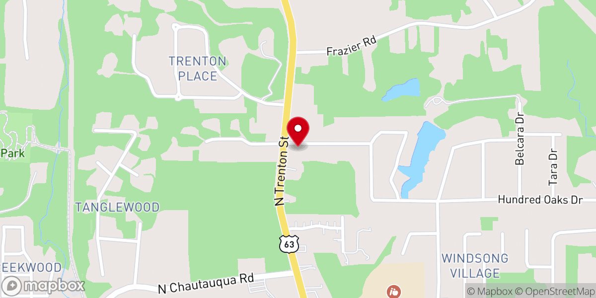 Map showing location of Grace Baptist Church