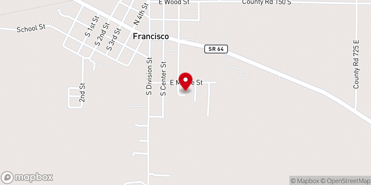 Map showing location of Francisco Church of the Nazarene
