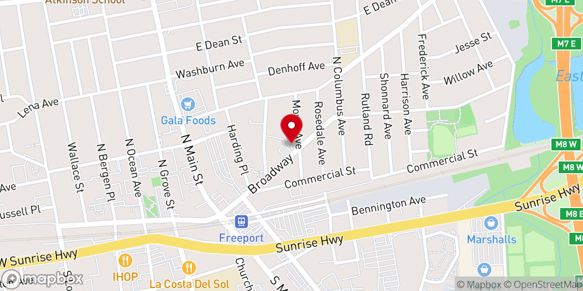 Map showing location of Freeport Ebenezer Seventh-day Adventist Church