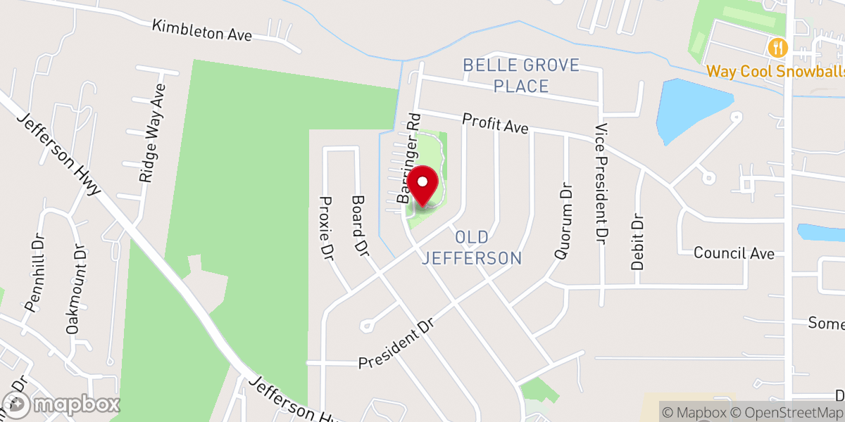 Map showing location of Baringer Road Park