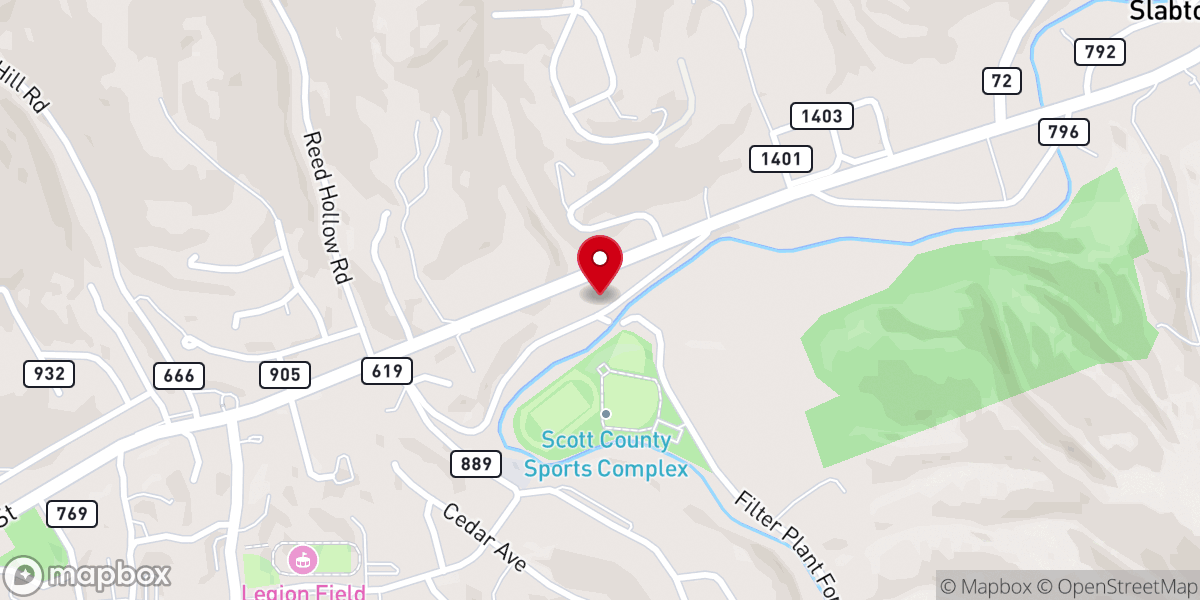Map showing location of Gate City Christian School