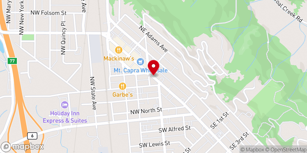 Map showing location of Westminster Presbyterian Church - 349 N Market Blvd