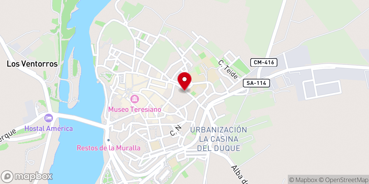 Map showing location of Monasterio de Benedictinas