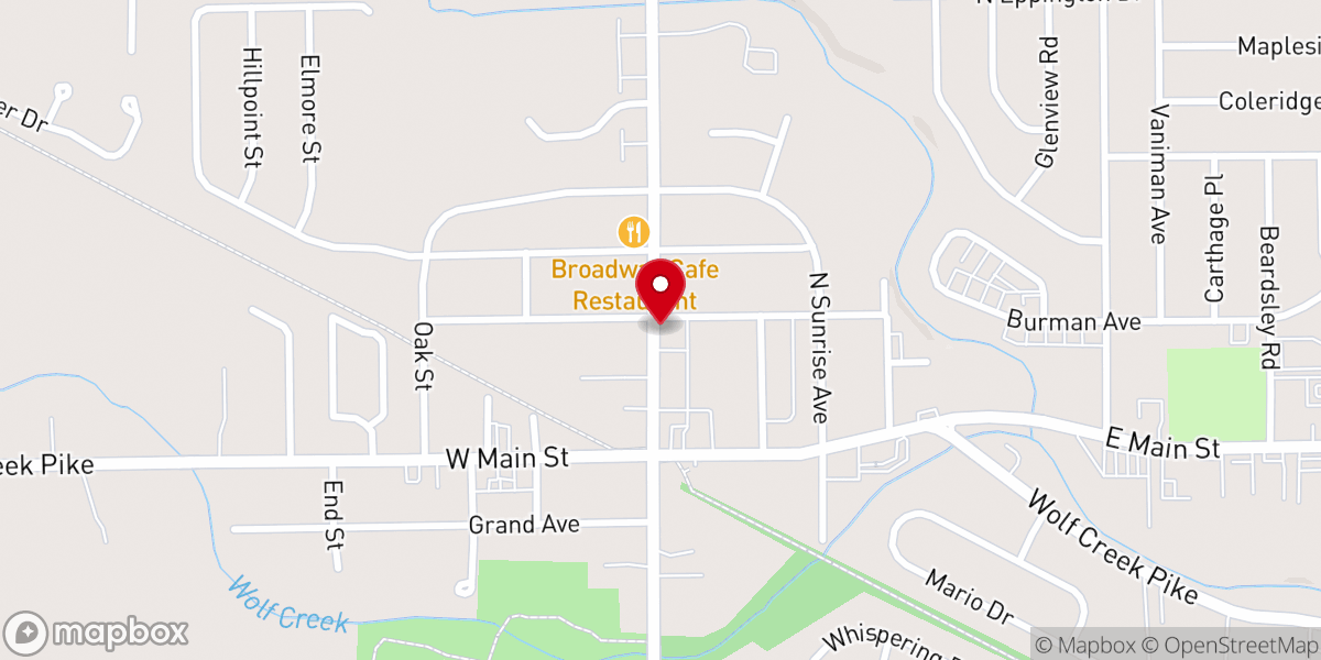 Map showing location of Trotwood United Church of Christ
