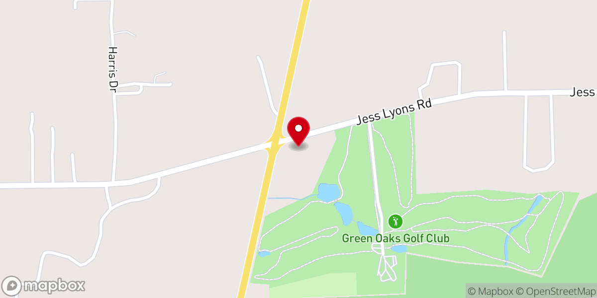 Map showing location of Antioch Church
