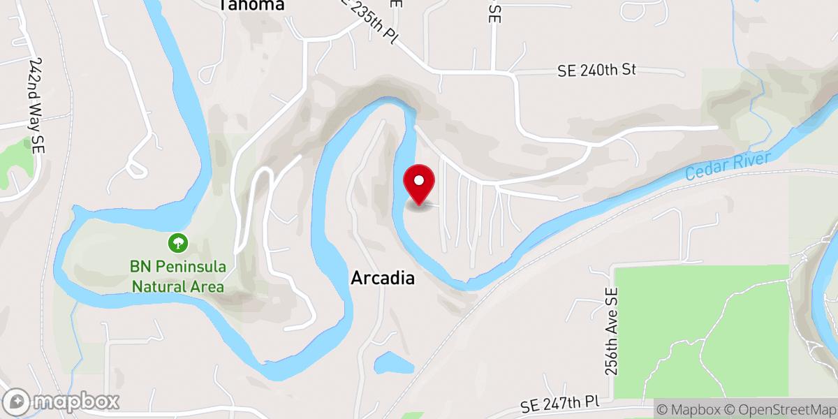 Map showing location of Ravensdale Bible Academy