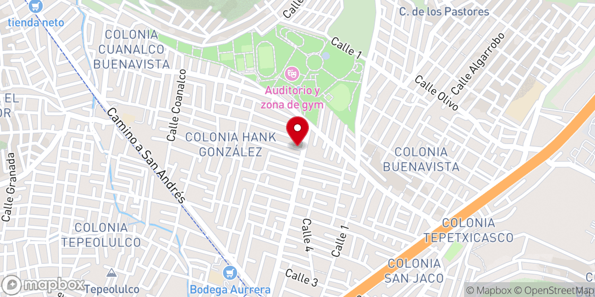 Map showing location of Templo Espiritual María de Israel Sello Sexto