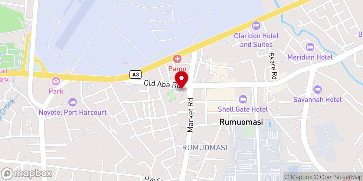Map showing location of St Michael's Anglican Church, Rumuomasi