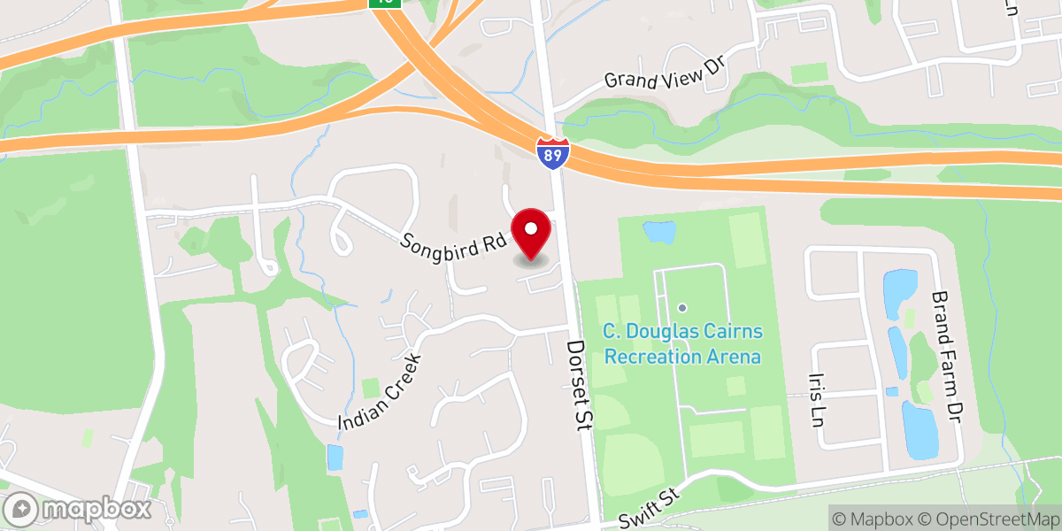 Map showing location of Faith United Methodist Church