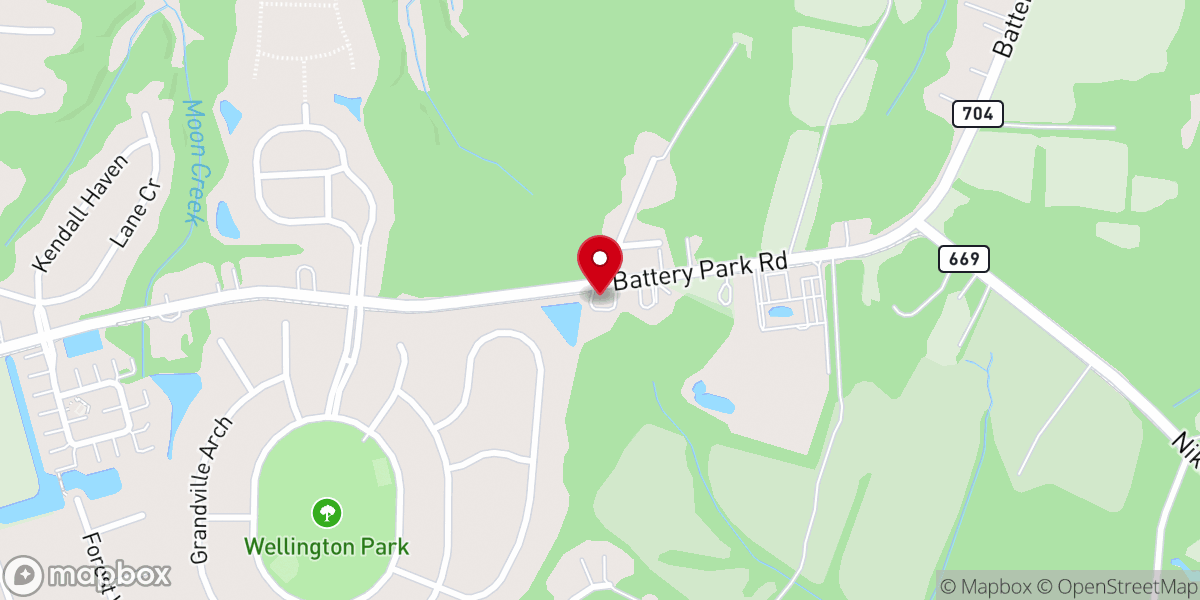 Map showing location of Rising Star Baptist Church