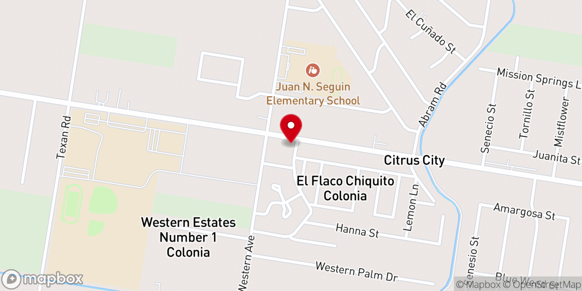 Map showing location of San Juan Diego