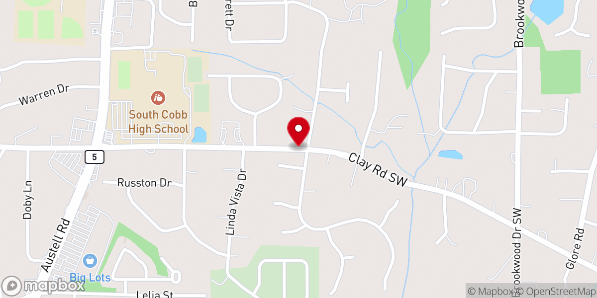 Map showing location of Christian Spiritist Community of Atlanta
