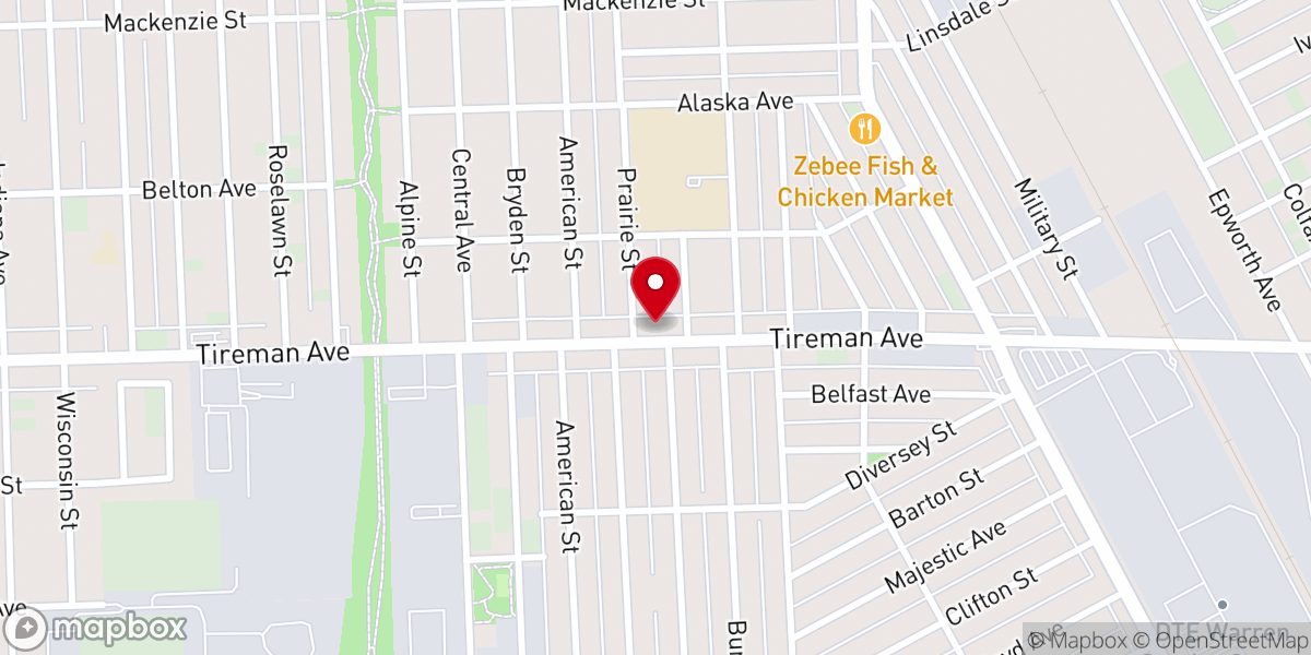 Map showing location of True Holiness Church