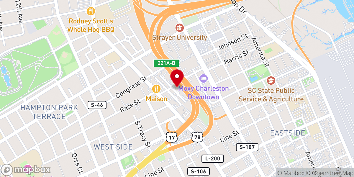 Map showing location of New Antioch Missionary Baptist Church