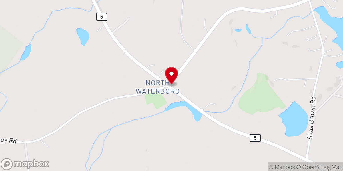 Map showing location of North Waterboro