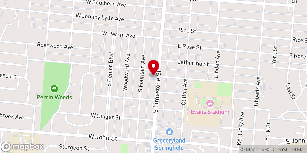Map showing location of Southside Mennonite Church