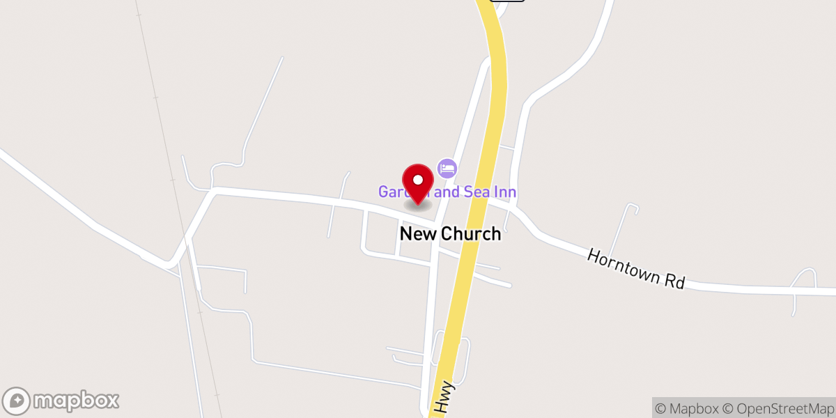 Map showing location of First Baptist Church