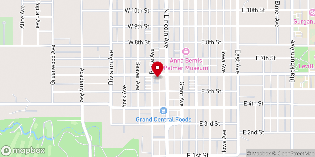 Map showing location of Elks Lodge