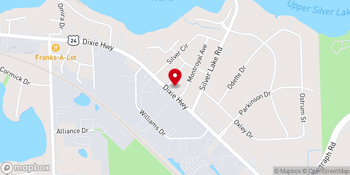 Map showing location of Los Pentecostales de Waterford Iglesia Apostolica