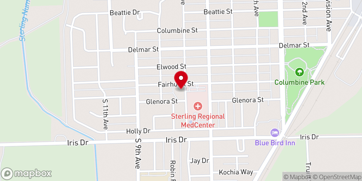 Map showing location of First English Lutheran Church