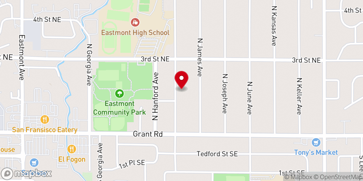 Map showing location of Pentecostal Church of God