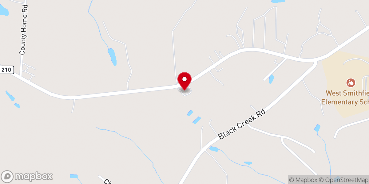 Map showing location of Pisgah Baptist Church