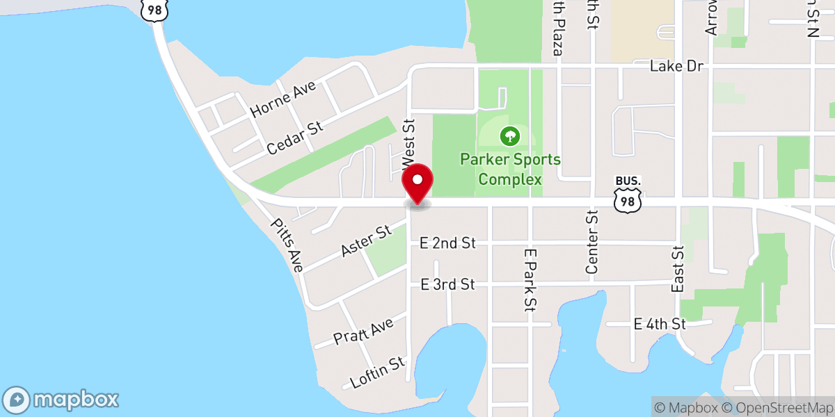 Map showing location of Hiland Park Baptist Church- Parker Campus