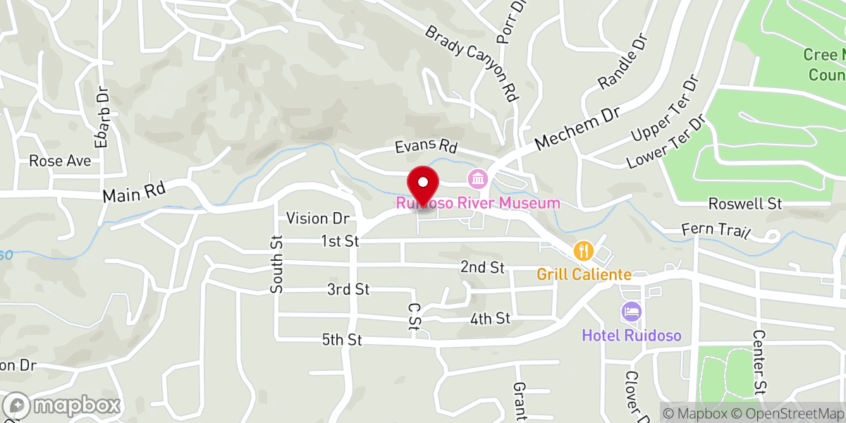Map showing location of Casitas Café