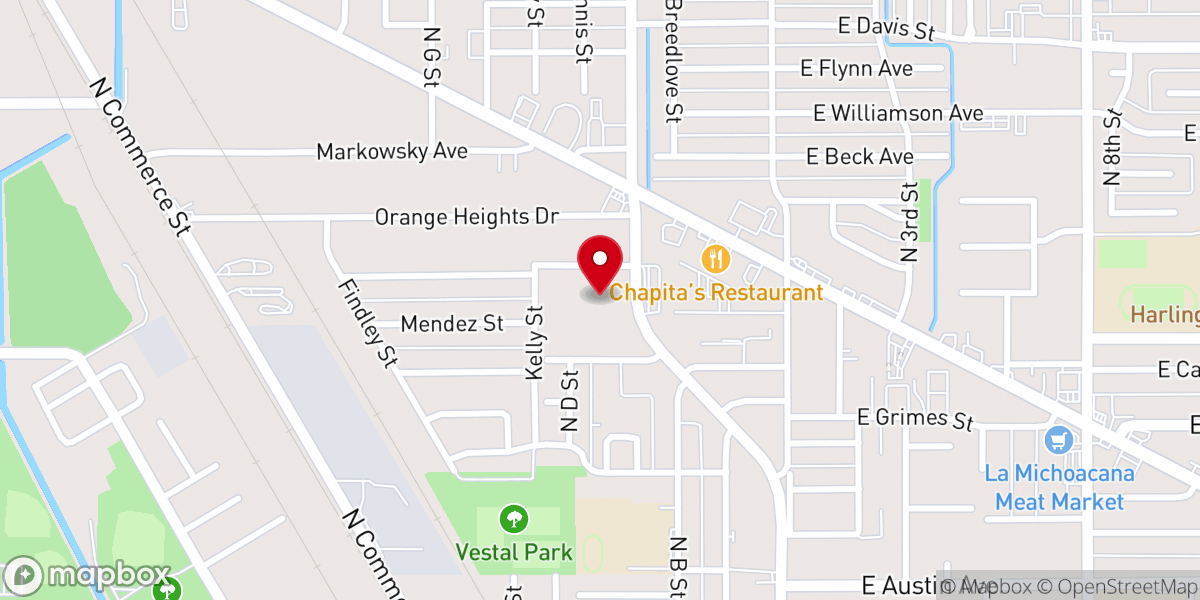 Map showing location of Queen of Peace Catholic Church