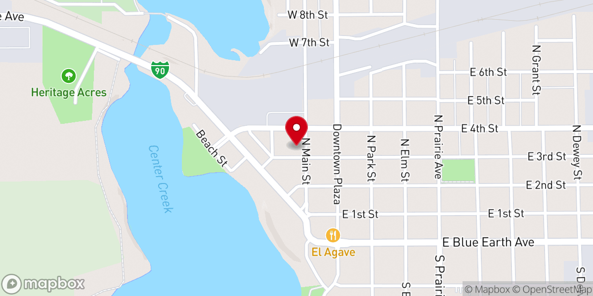 Map showing location of St John's United Church of Christ