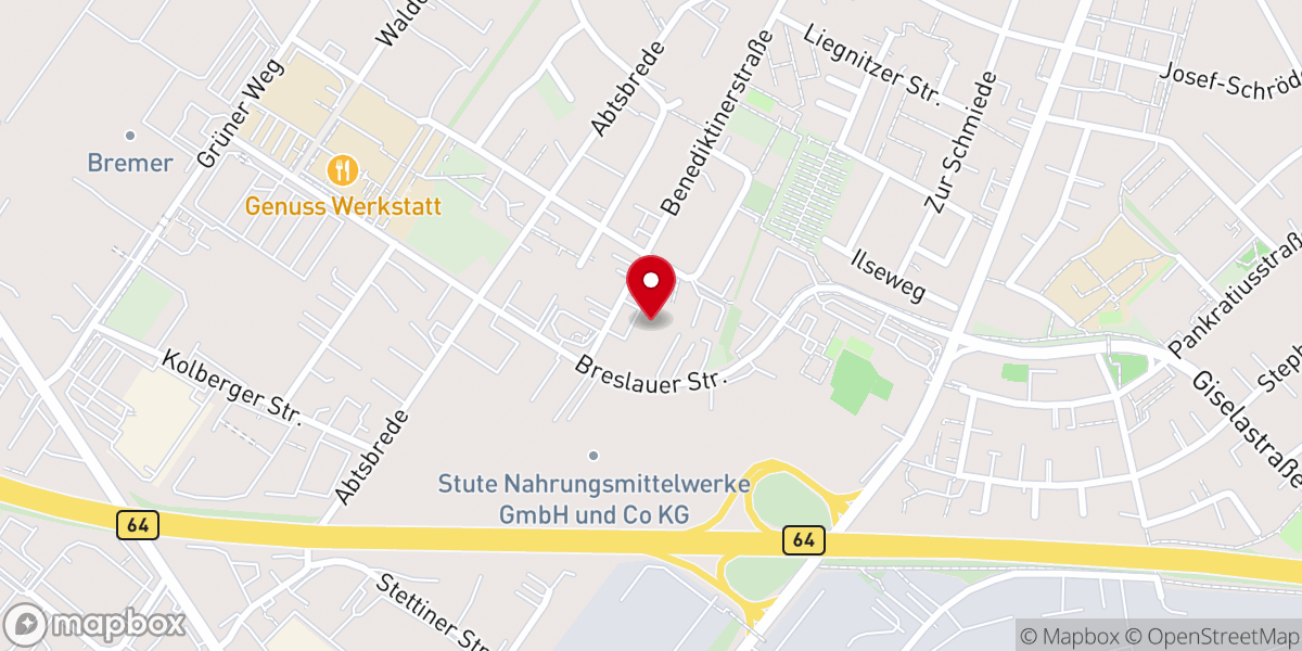 Map showing location of Islamisches Zentrum Paderborn