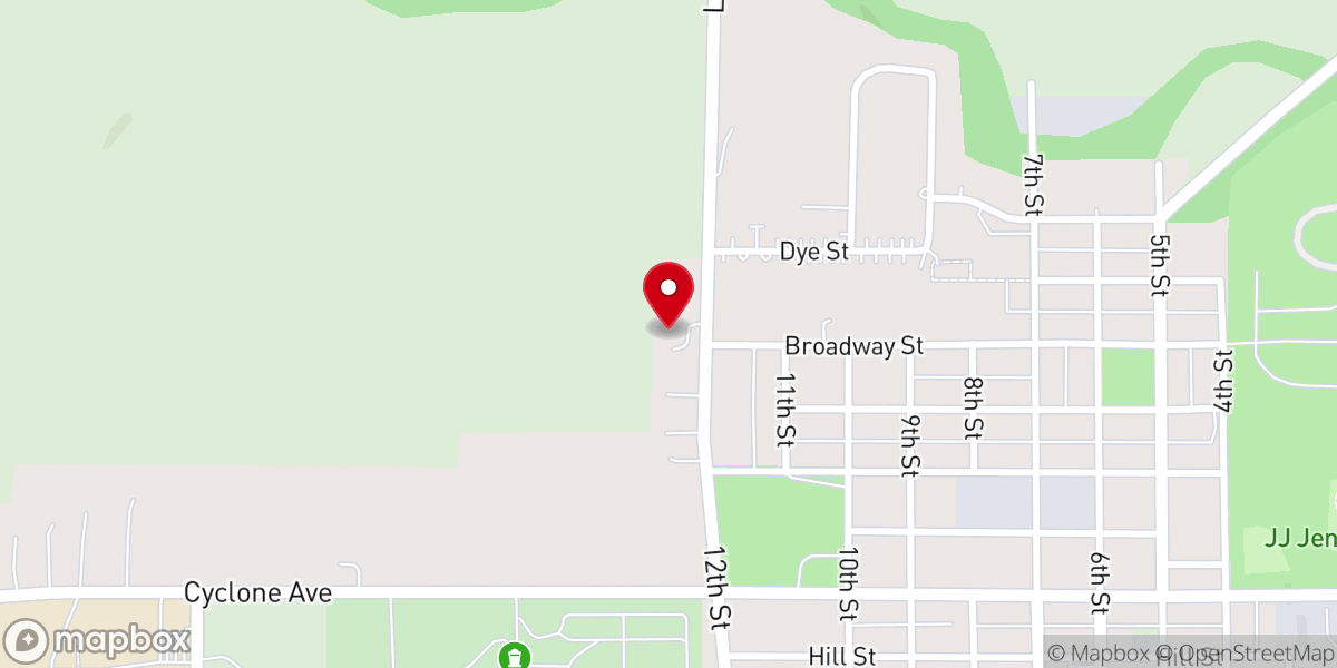Map showing location of Peace Lutheran Church