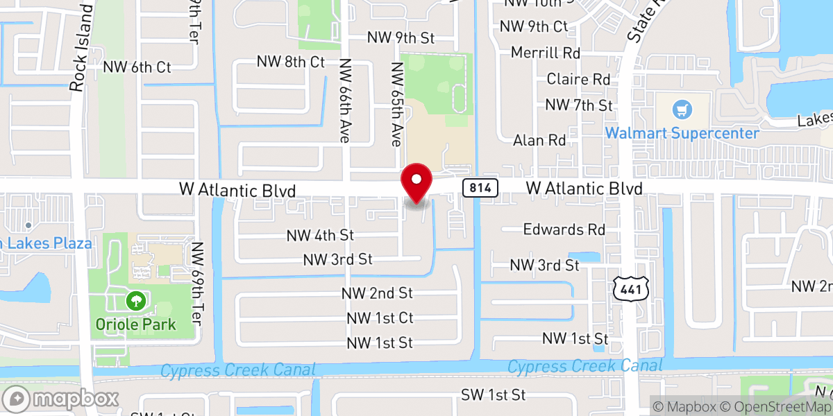 Map showing location of The Springs Iglesia de Cristo