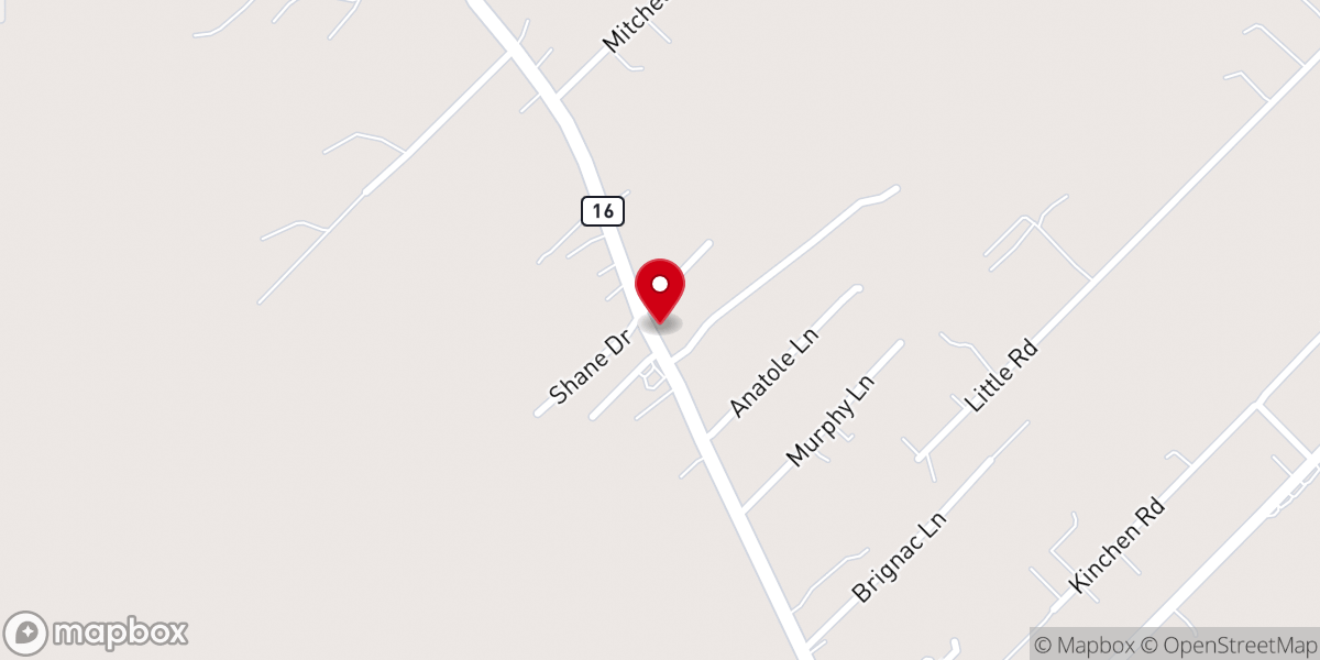 Map showing location of Word of Life Worship Center