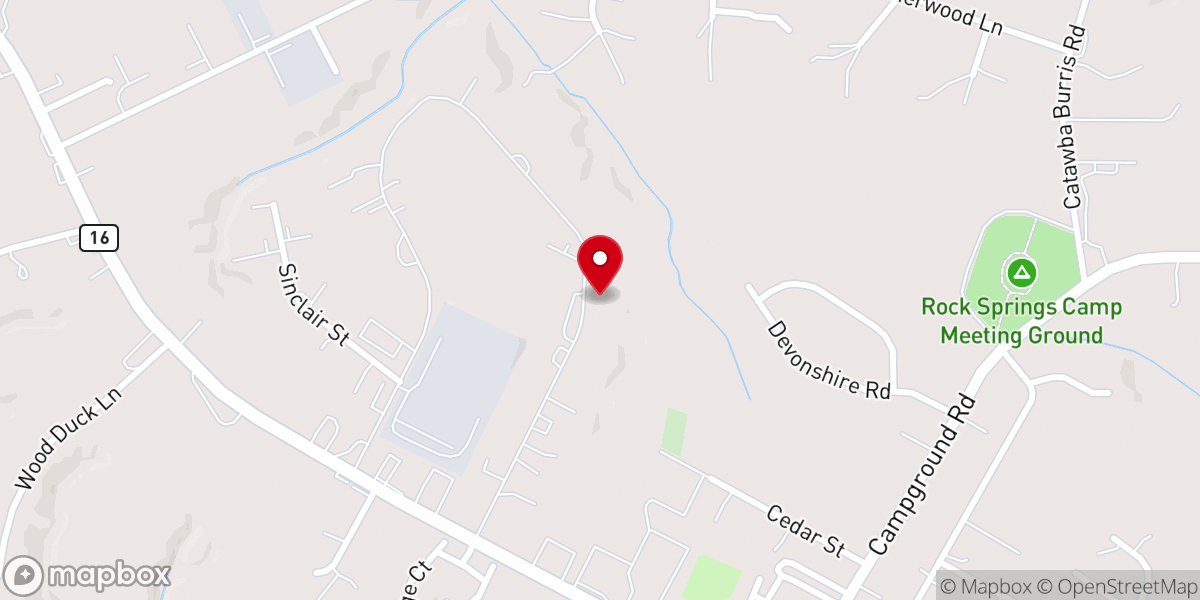 Map showing location of Cornerstone Church