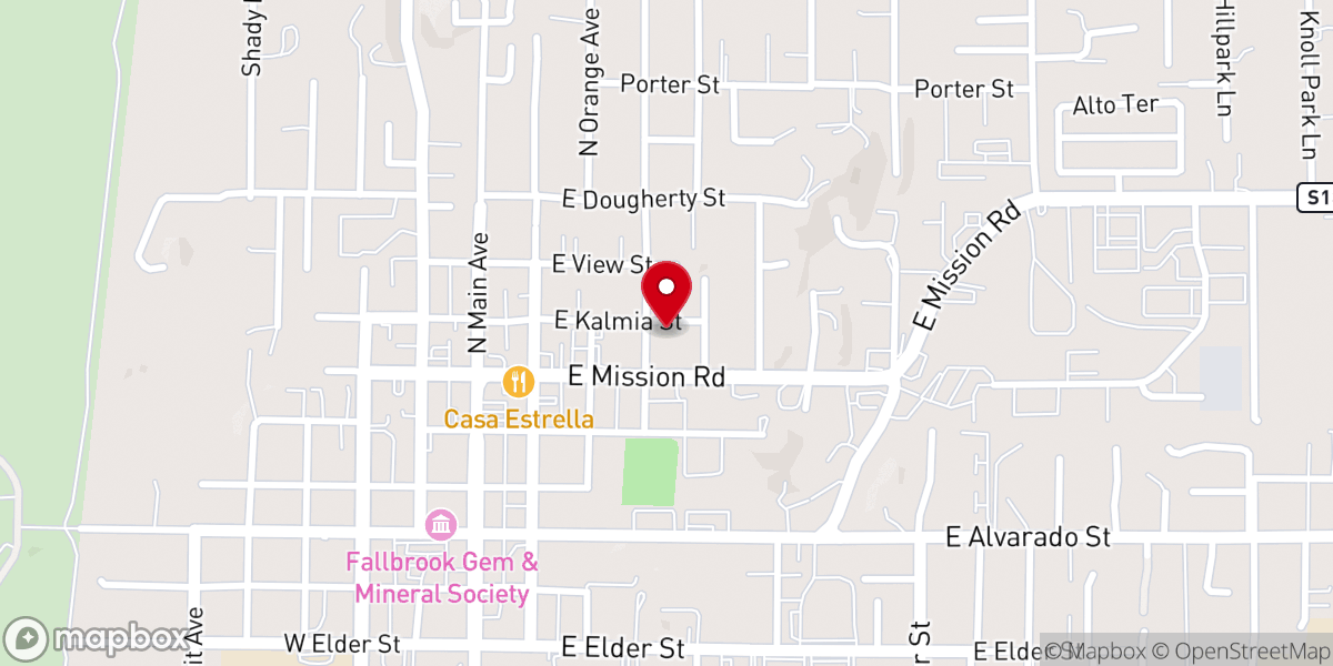 Map showing location of Fallbrook Spanish Seventh-day Adventist Church