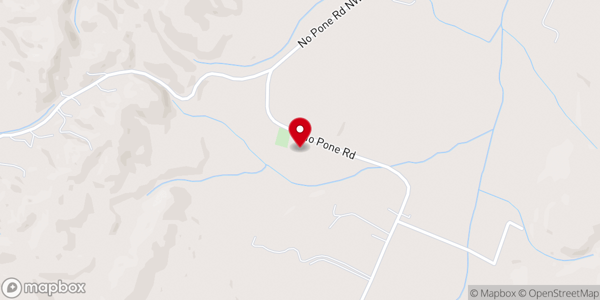 Map showing location of Eastview Baptist Church