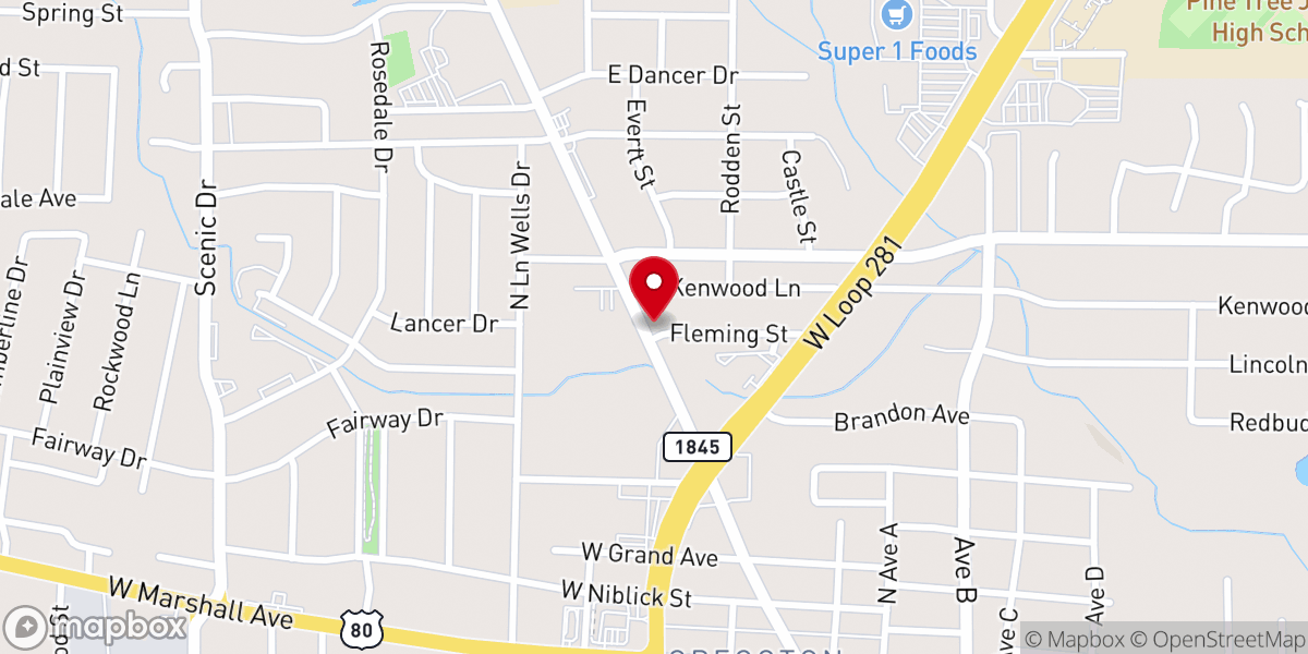 Map showing location of Fleming Street Church of Christ