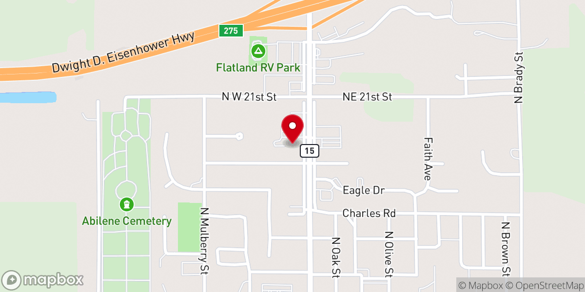 Map showing location of Rittel's Western Wear