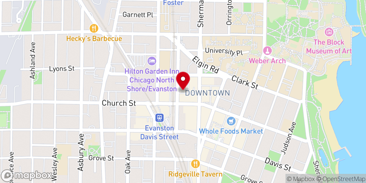 Map showing location of Second Baptist Church